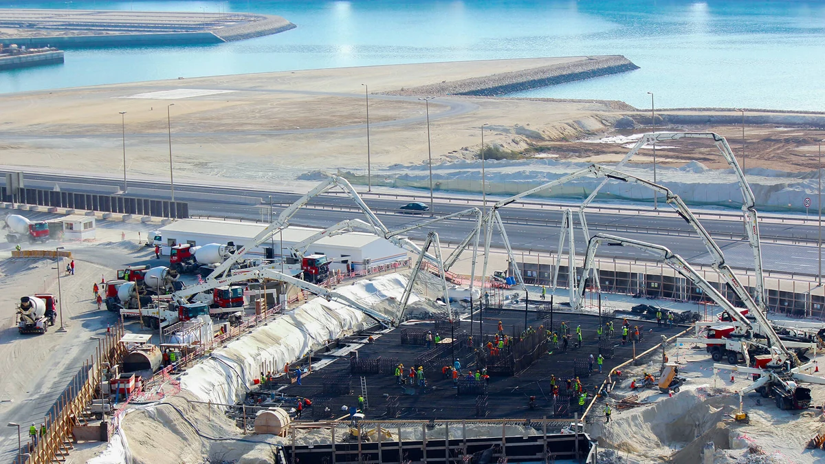 SANY machinery at work on a major construction project